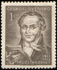 100. výročí úmrtí F. L. Čelakovského - 1,50 Kčs hnědá