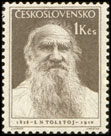 125. výročí narození L. N. Tolstého - 1 Kčs hnědá