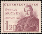 150. výročí narození Štefana Moysese - 1,20 Kčs červenofialová