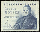 150. výročí narození Štefana Moysese - 4 Kčs modrá