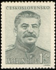 70. výročí narození J. V. Stalina - 1,50 Kčs šedozelená