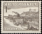 Celostátní výstava poštovních známek Bratislava 1952 - 1,50 Kčs šedohnědá