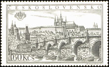Mezinárodní výstava poštovní známke PRAGA 1955 -  Pražský hrad a Karlův most