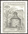 Mezinárodní výstava poštovní známke PRAGA 1955 - rotunda kaple u sv. kříže