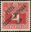 Pošta československá 1919 - Doplatní známky z roku 1908 - 1913 - 4 h červená