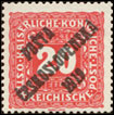 Pošta československá 1919 - Doplatní známky z roku 1916 - 20 h červená