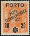 Pošta československá 1919 - Doplatní známky z roku 1916 - 1917 - 20/54 h oranžová