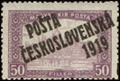 Pošta československá 1919 - Výplatní známky z roku 1917 - 50 f fialová