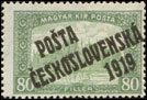 Pošta československá 1919 - Výplatní známky z roku 1917 - 80  zelená