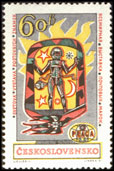 Světová výstava poštovních známke PRAGA 1962 - kabina s kosmonautem