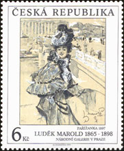 Umělecká díla na známkách - Pařížanka (1897)