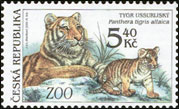 Ochrana přírody - zvířata v ZOO - Tygr ussurijský (č. 302)